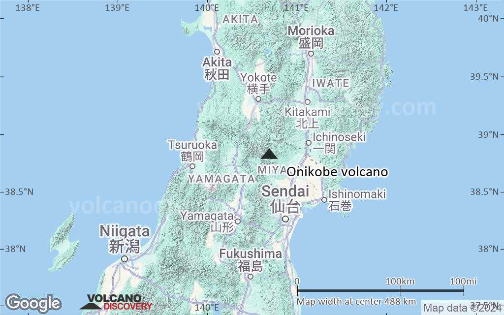 Terrain-type map of Onikobe volcano (local scale large)