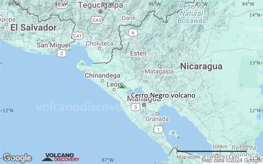 Terrain-type map of Cerro Negro volcano (local scale large)