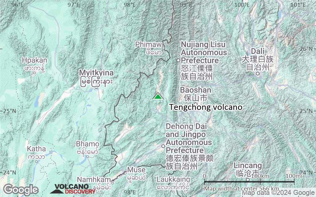 Terrain-type map of Tengchong volcano (local scale large)