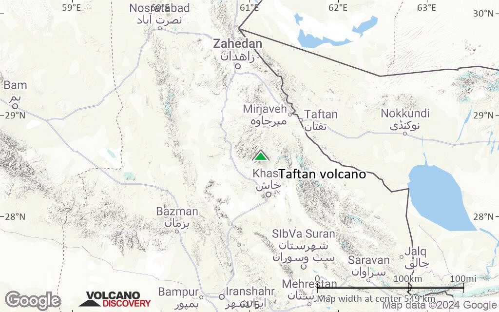Terrain-type map of Taftan volcano (local scale large)