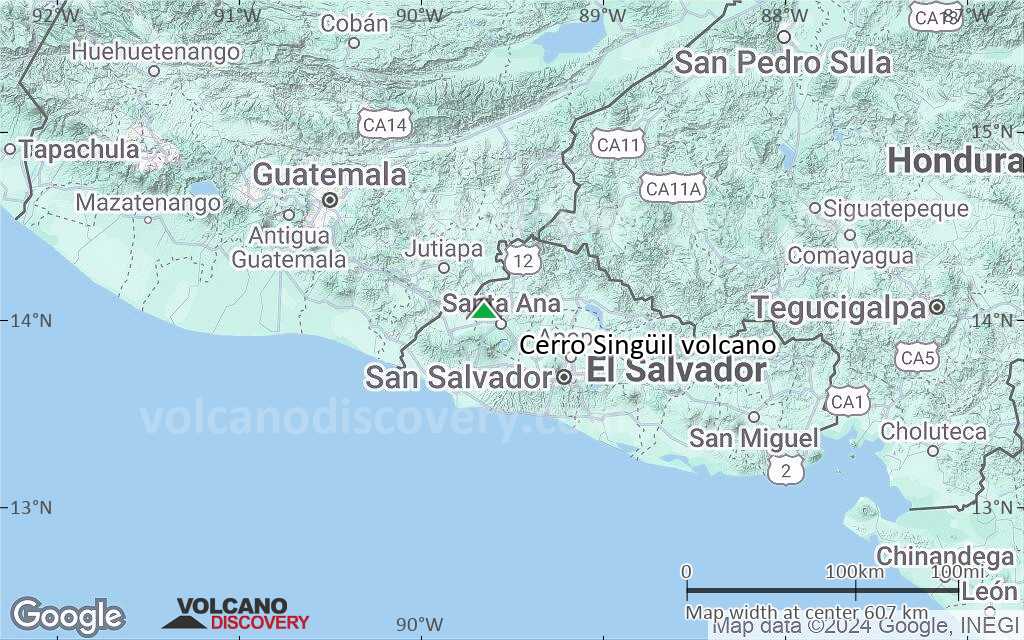 Terrain-type map of Cerro Singüil volcano (local scale large)