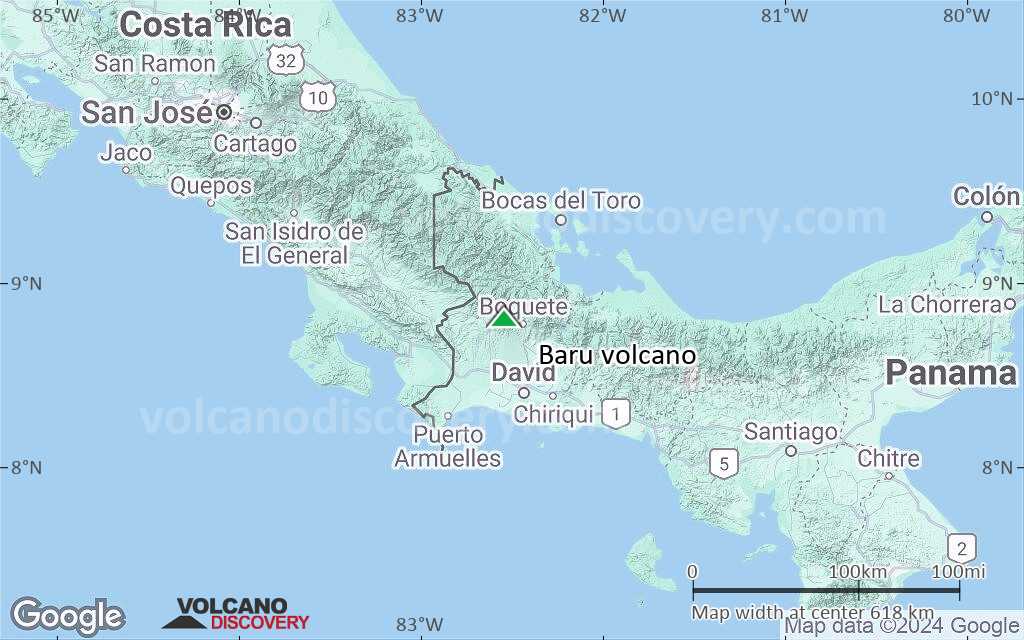 Terrain-type map of Baru volcano (local scale large)