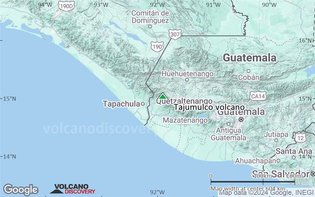 Terrain-type map of Tajumulco volcano (local scale large)