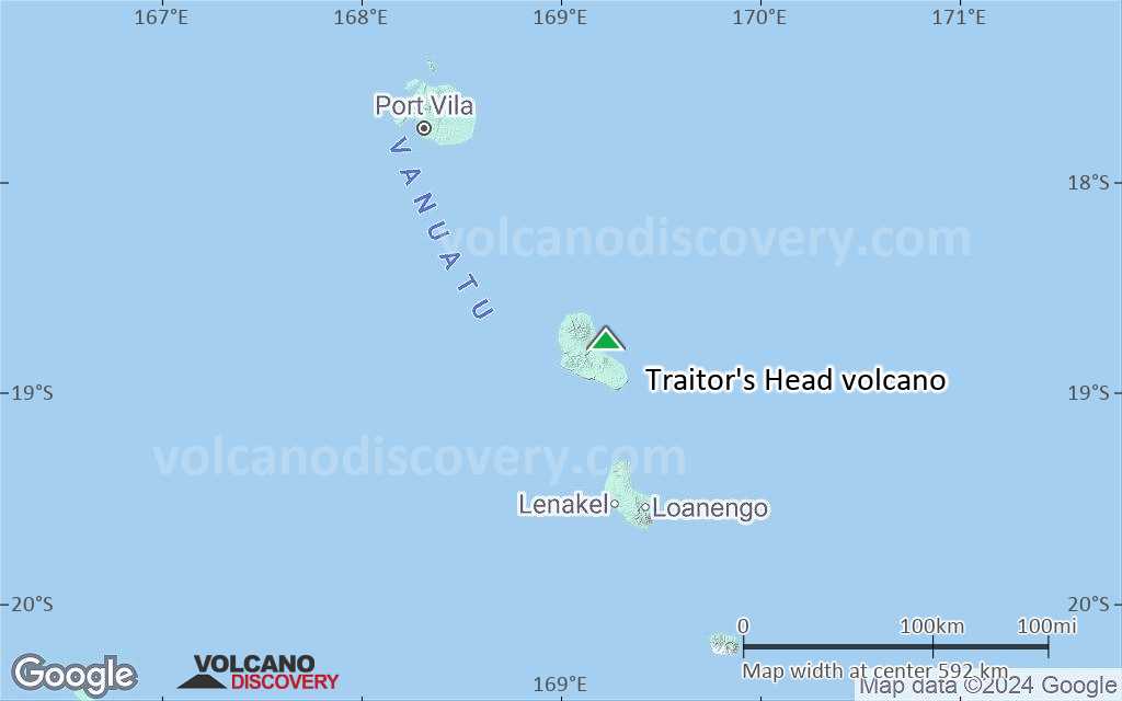 Terrain-type map of Traitor's Head volcano (local scale large)