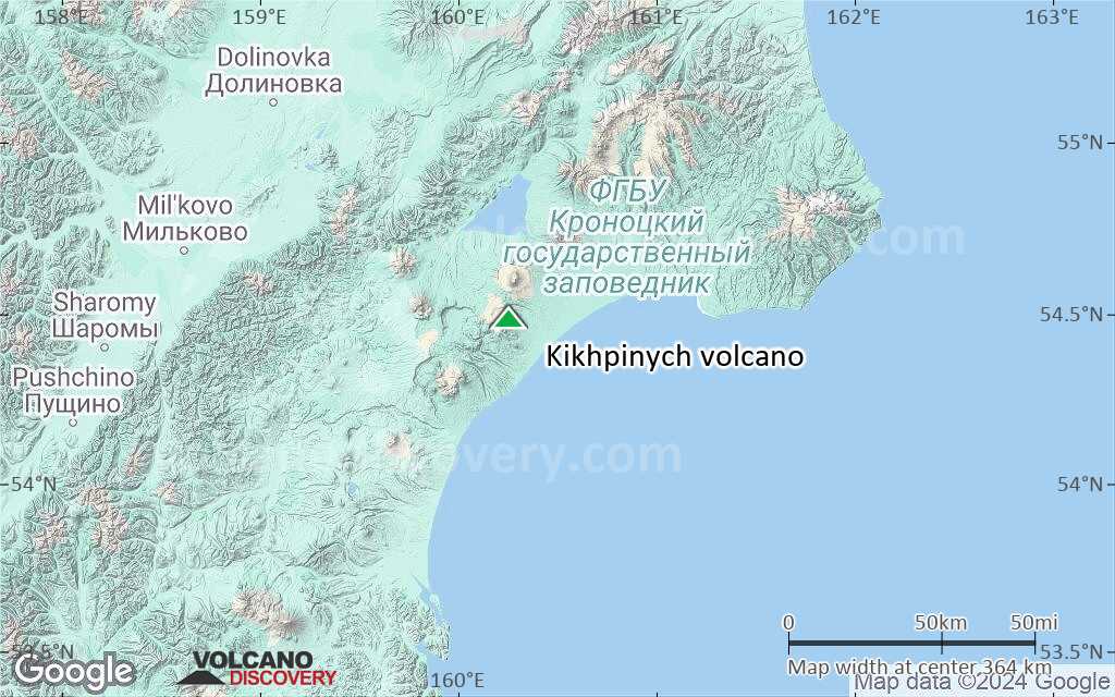 Terrain-type map of Kikhpinych volcano (local scale large)