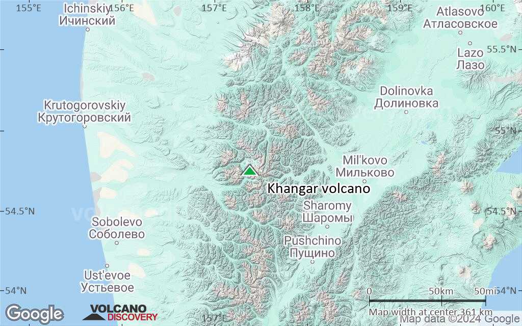 Terrain-type map of Khangar volcano (local scale large)