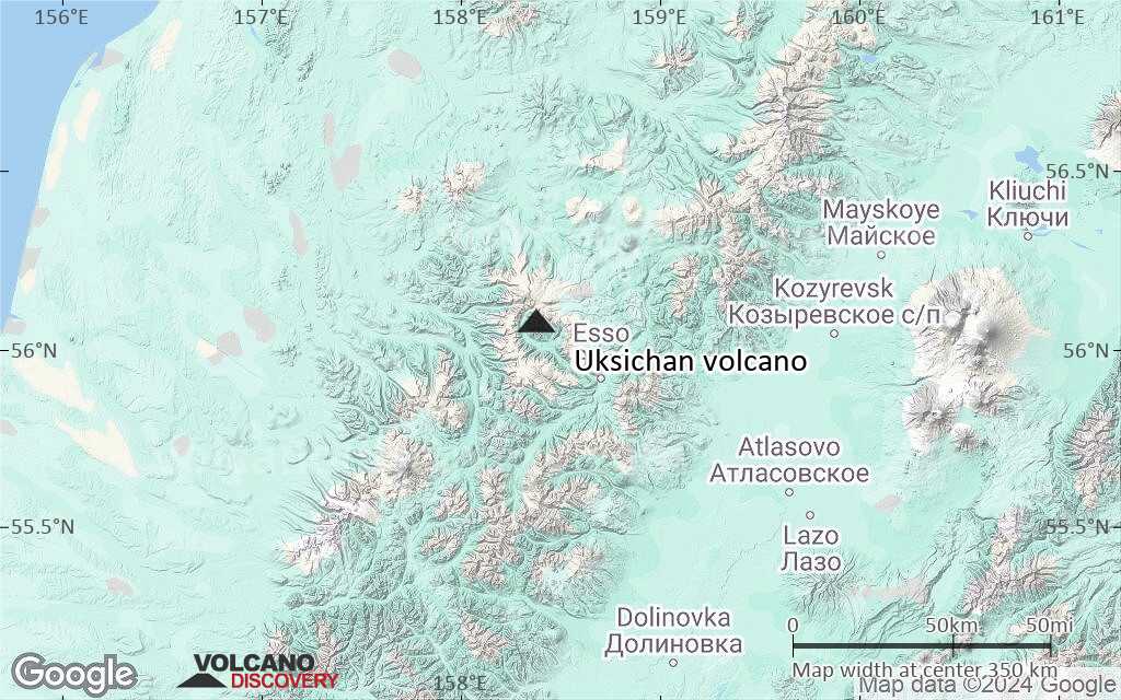 Terrain-type map of Uksichan volcano (local scale large)