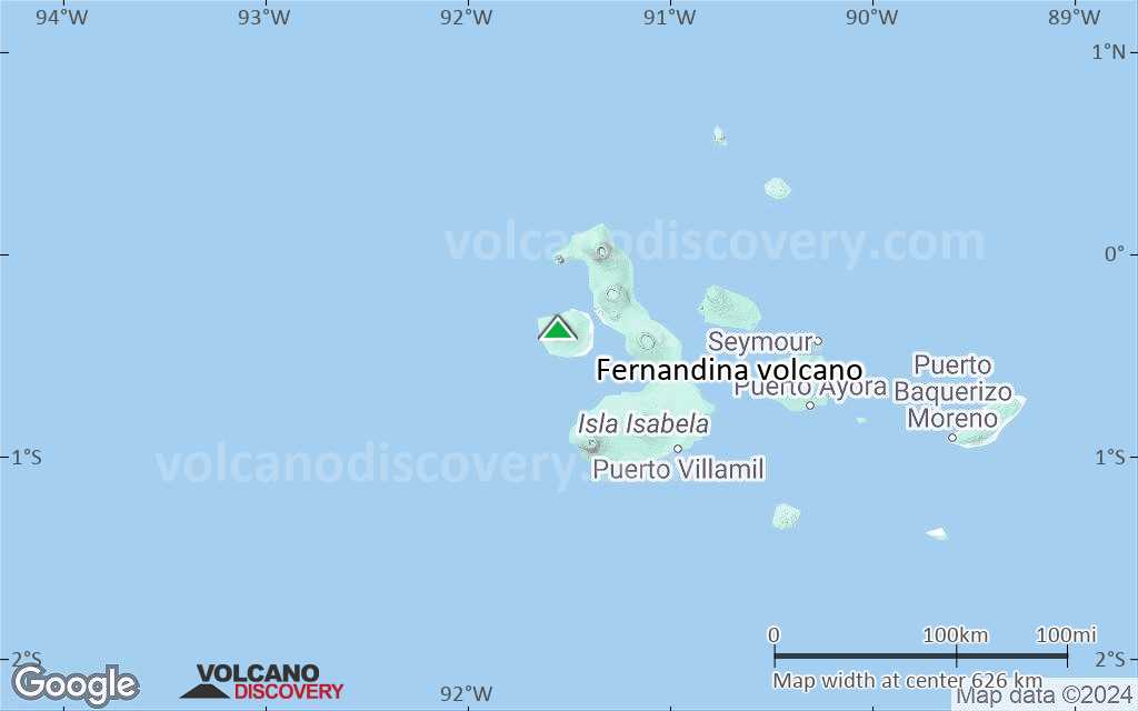 Terrain-type map of Fernandina volcano (local scale large)