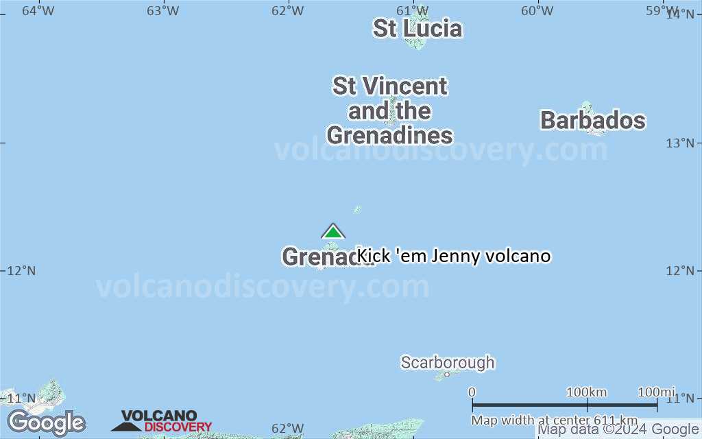 Terrain-type map of Kick 'em Jenny volcano (local scale large)