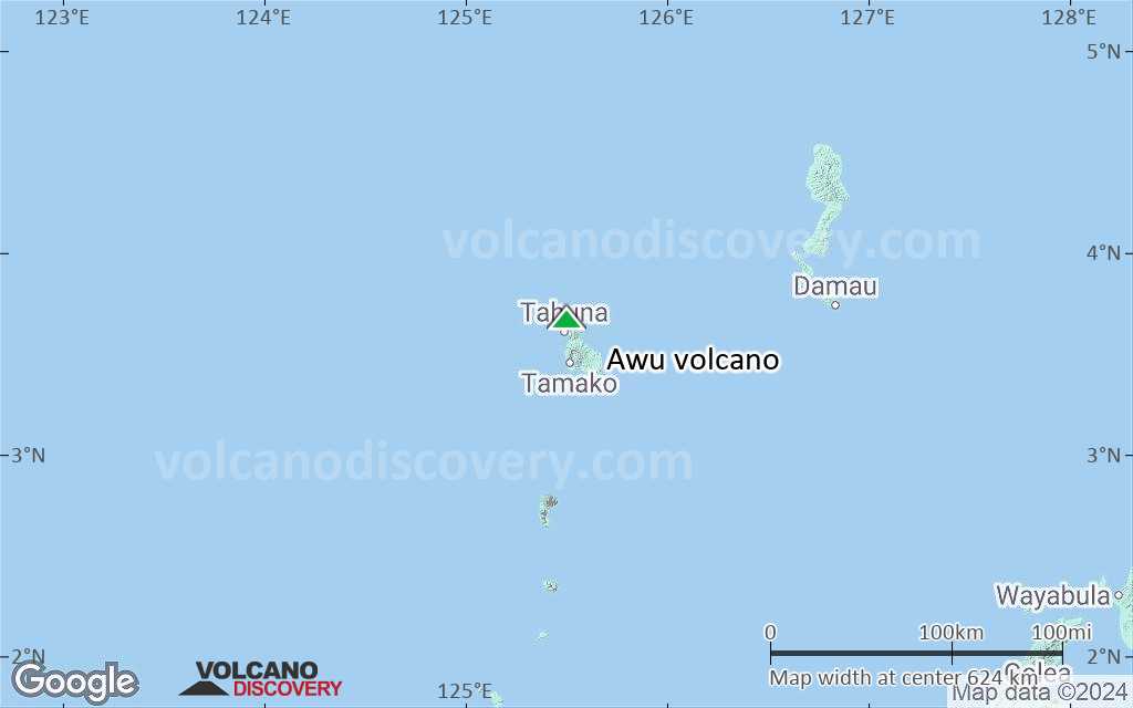 Terrain-type map of Awu volcano (local scale large)