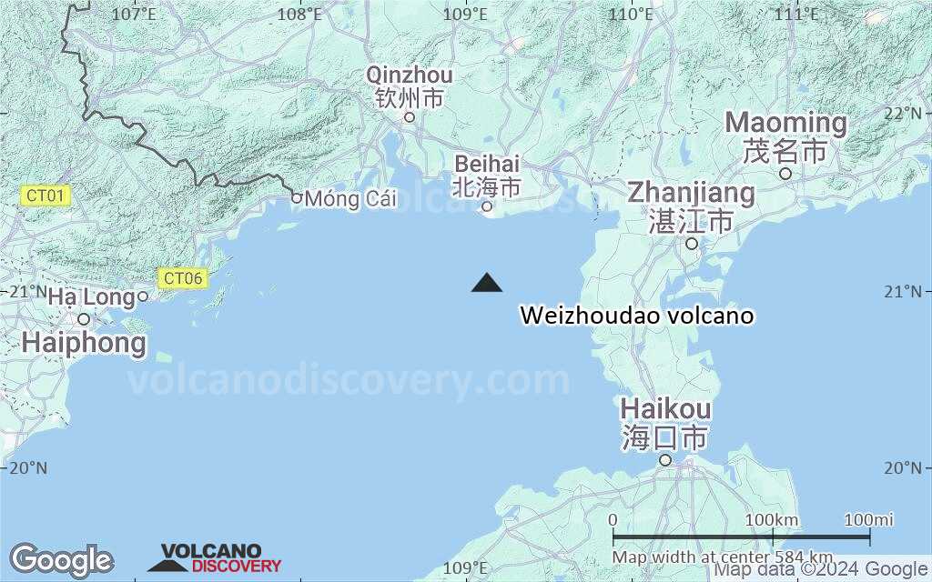 Terrain-type map of Weizhoudao volcano (local scale large)