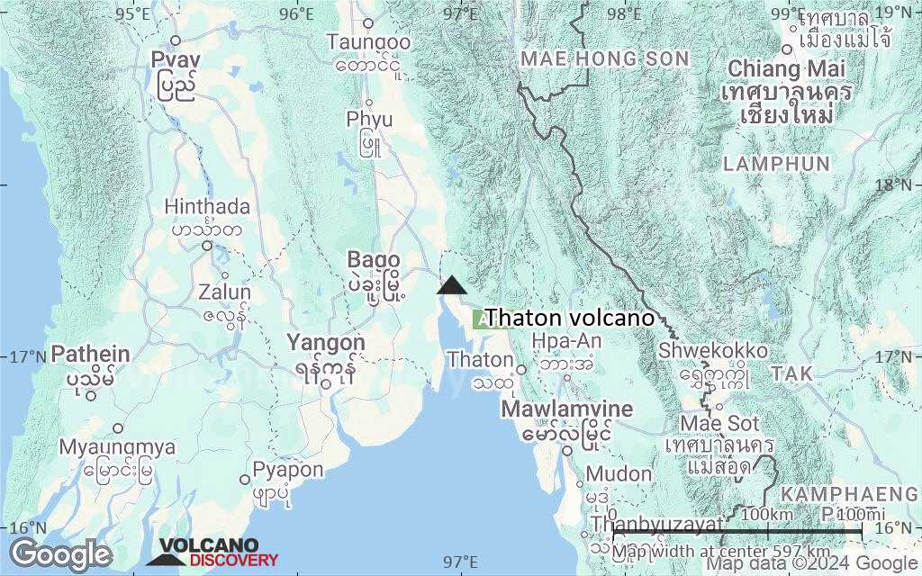 Terrain-type map of Thaton volcano (local scale large)