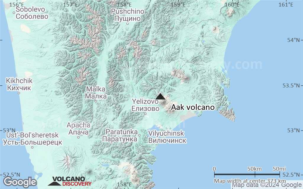 Terrain-type map of Aak volcano (local scale large)