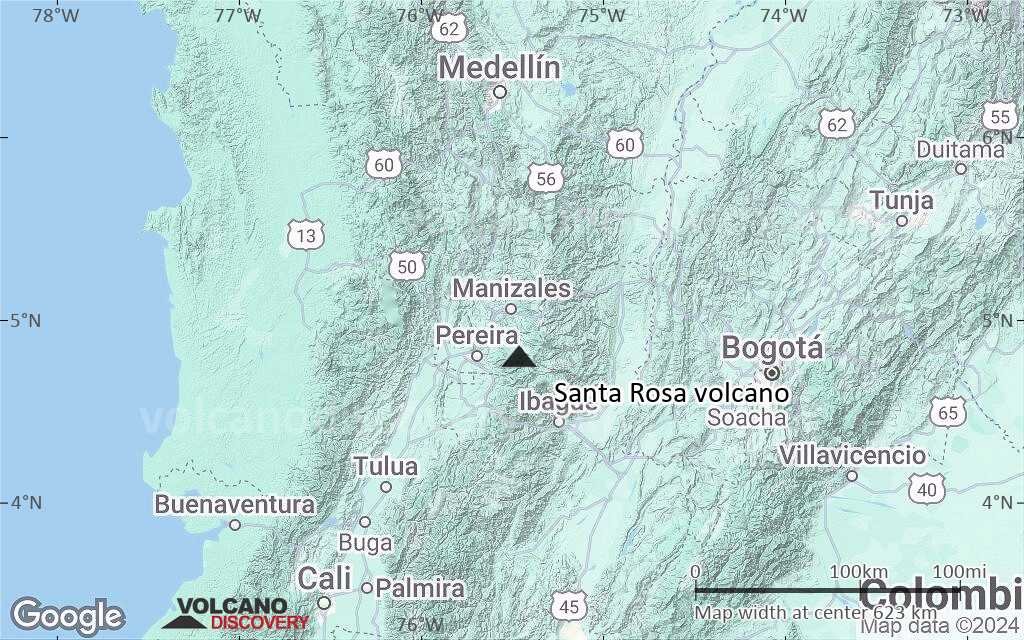Terrain-type map of Santa Rosa volcano (local scale large)