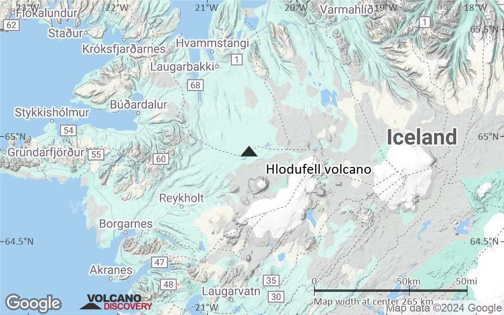 Terrain-type map of Hlodufell volcano (local scale large)