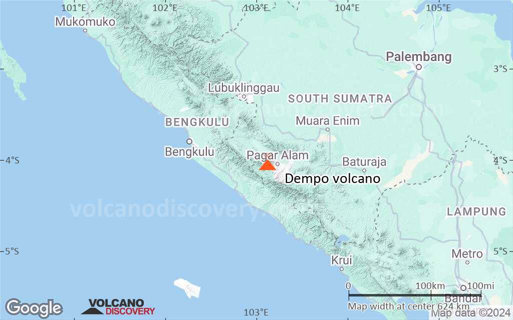 Terrain-type map of Dempo volcano (local scale large)