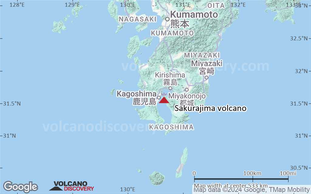 Terrain-type map of Sakurajima volcano (local scale large)