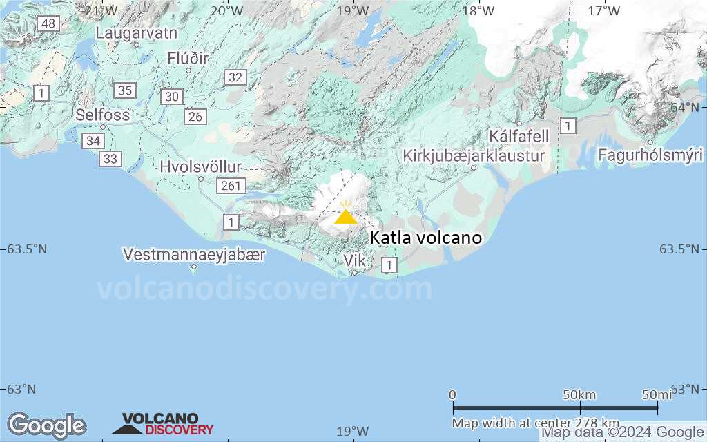 Terrain-type map of Katla volcano (local scale large)