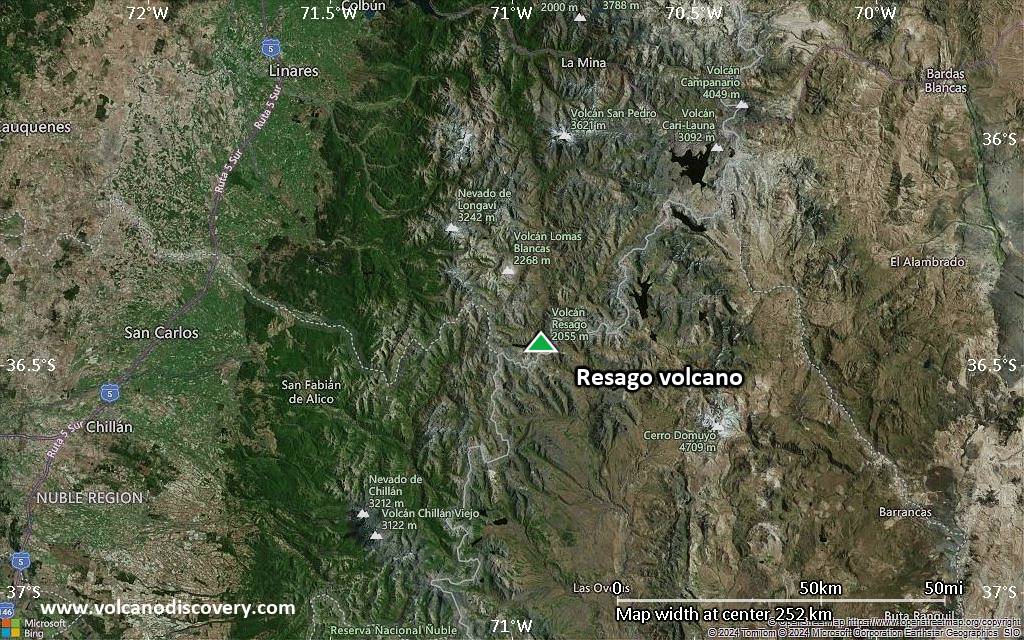 Map of Resago volcano