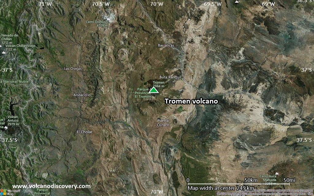 Map of Tromen volcano