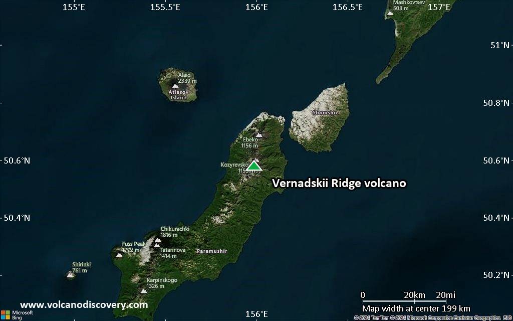 Volano Ridge Line Vernadskii Ridge Volcano, Kuril Islands: News & Activity Updates ...