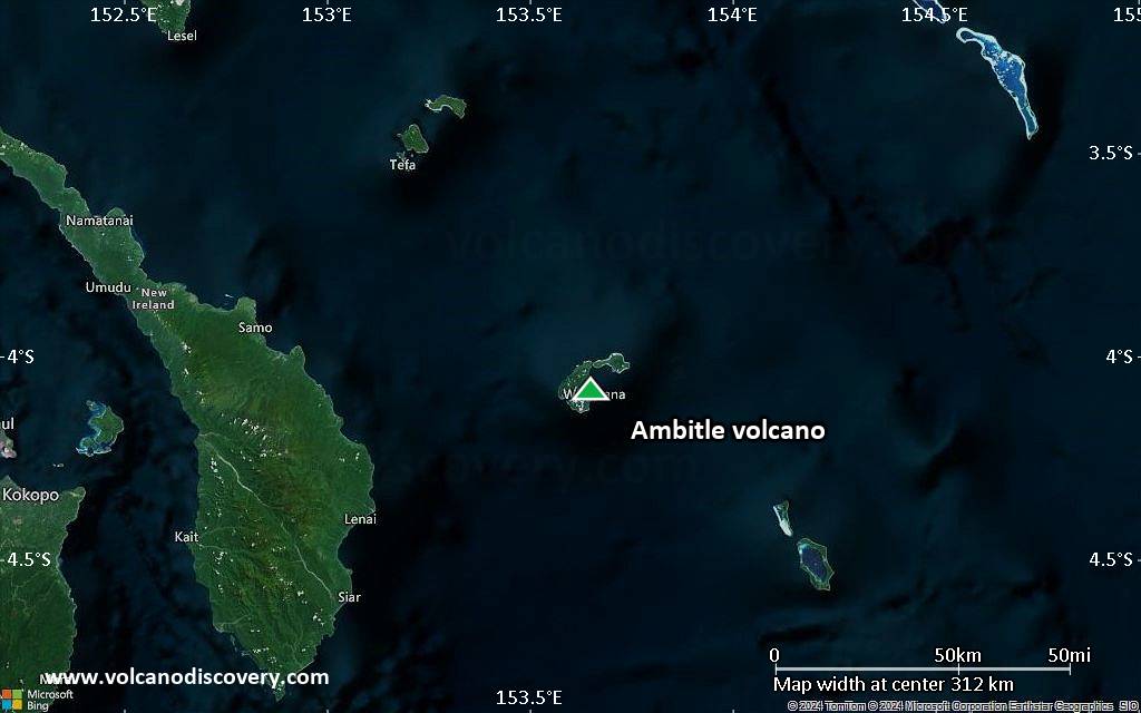 Map of Ambitle volcano