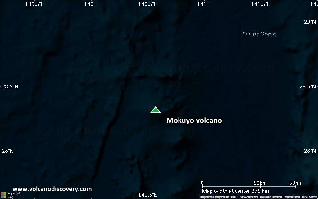 Satellite/aerial-type map of Mokuyo volcano (local scale medium)