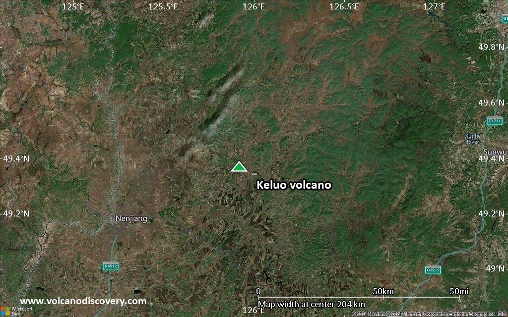 Map of Keluo volcano