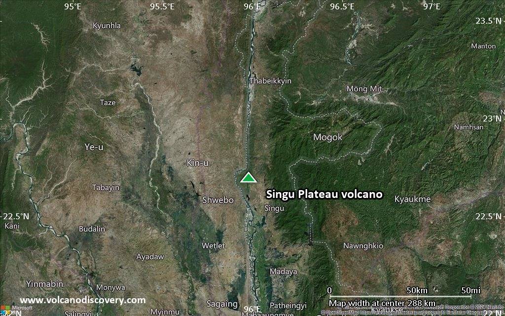 Map of Singu Plateau volcano