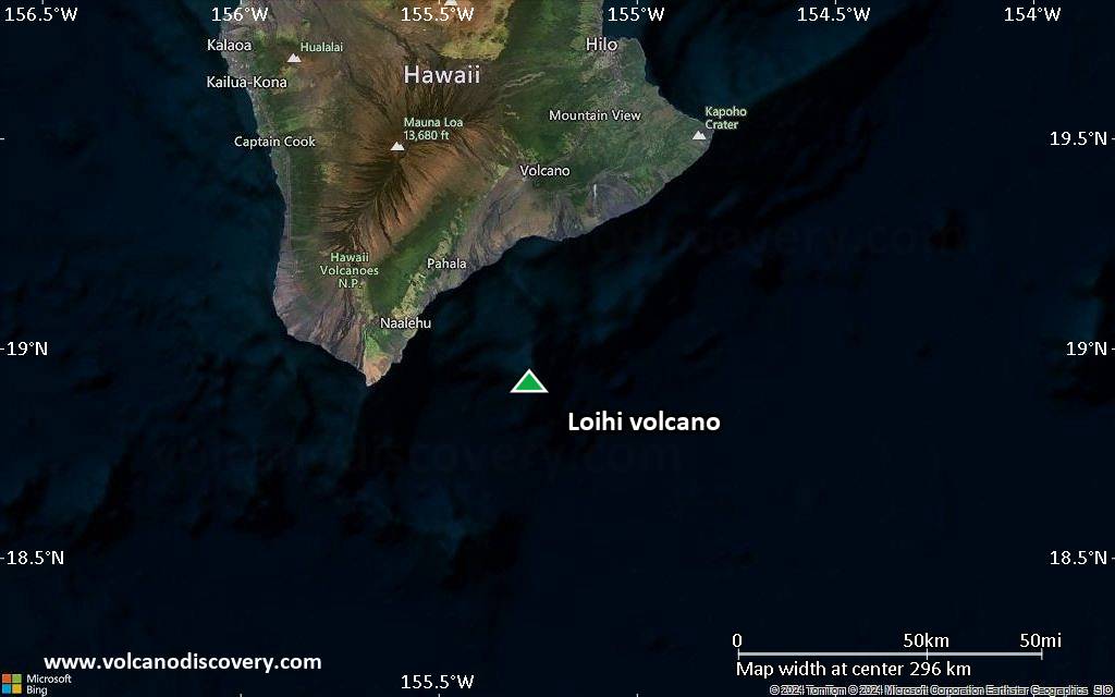 Map of Loihi volcano