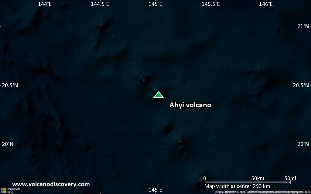 Satellite/aerial-type map of Ahyi volcano (local scale medium)