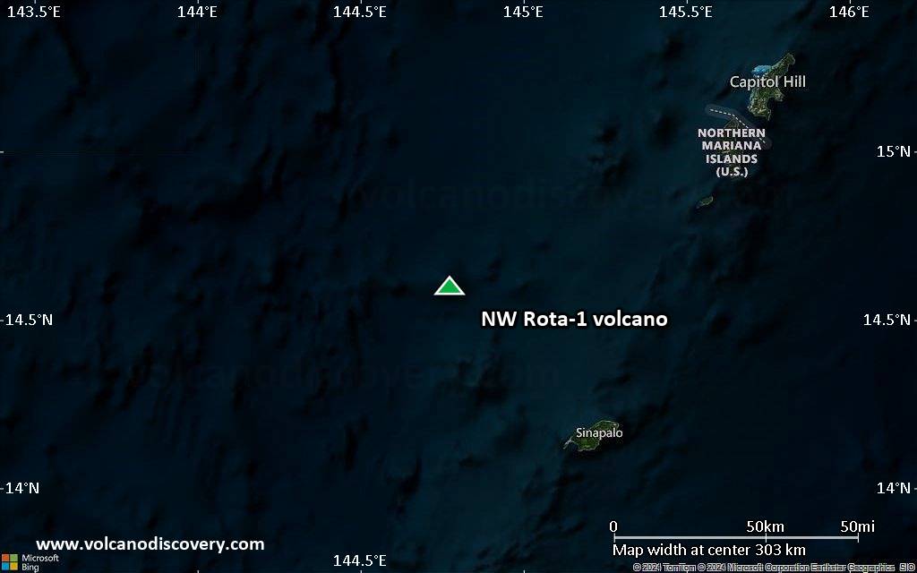 Satellite/aerial-type map of NW Rota-1 volcano (local scale medium)
