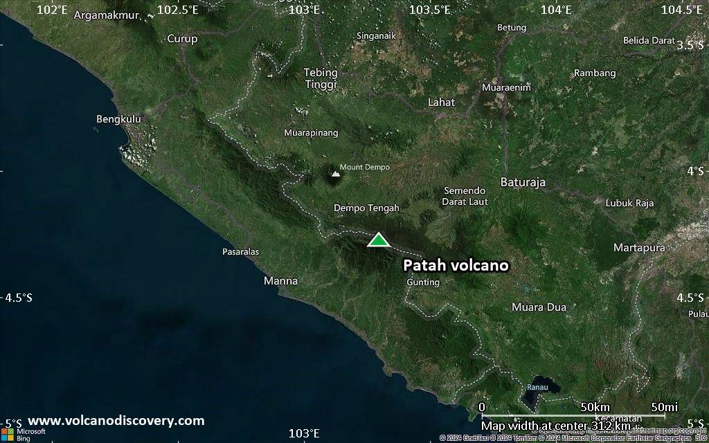 Small Scale Map Types Patah Volcano, Sumatra, Indonesia: Facts & Information | VolcanoDiscovery