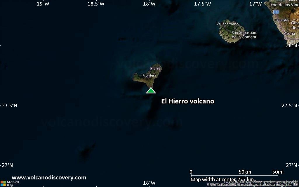 Map of El Hierro volcano
