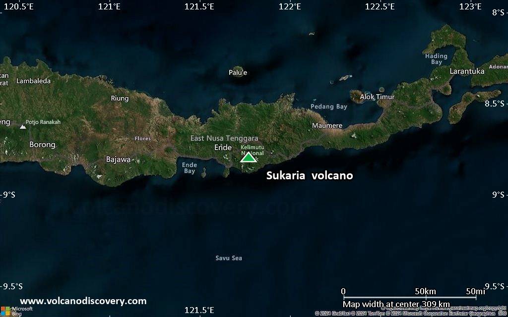 Map of Sukaria  volcano
