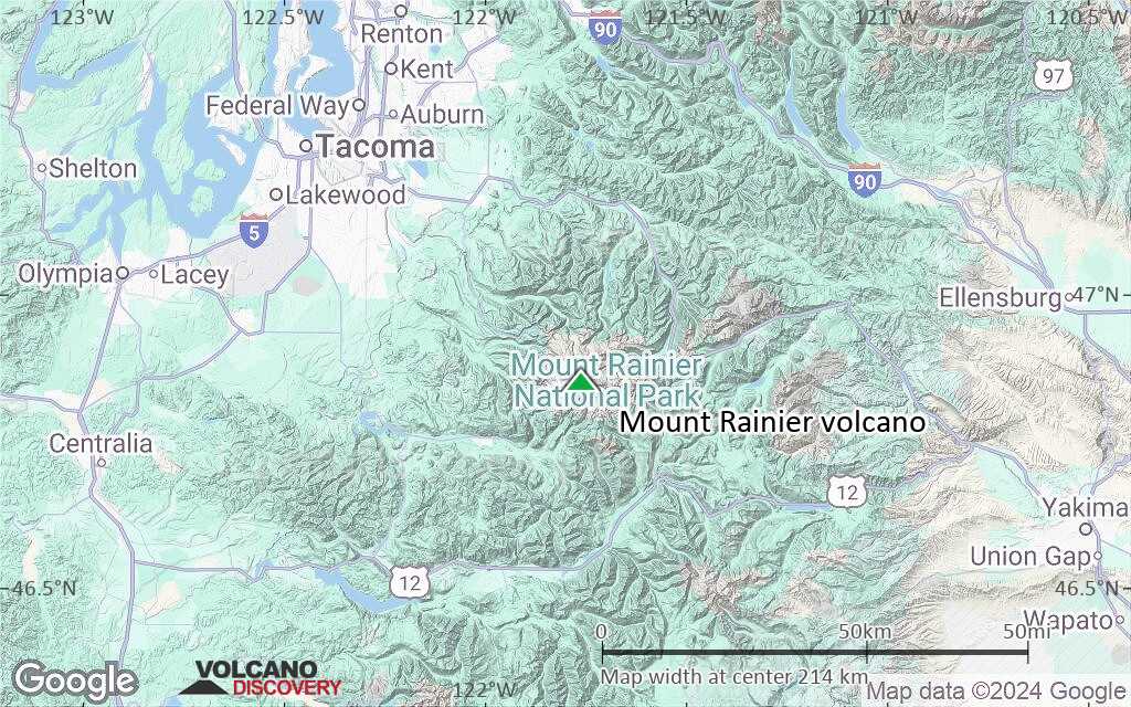 Terrain-type map of Mount Rainier volcano (local scale medium)