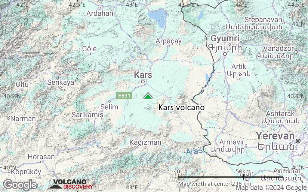 Terrain-type map of Kars volcano (local scale medium)