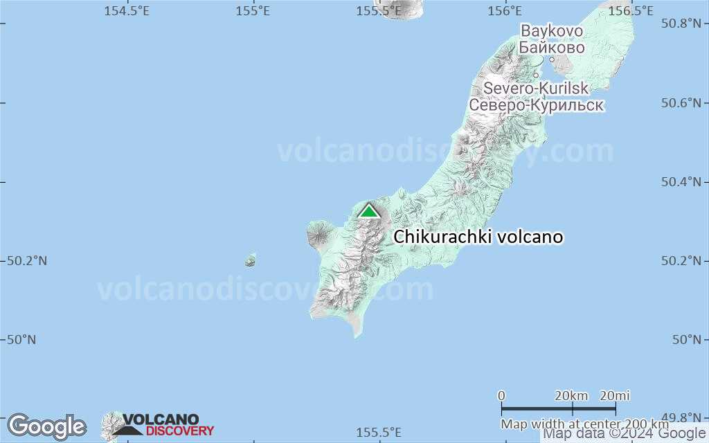 Terrain-type map of Chikurachki volcano (local scale medium)