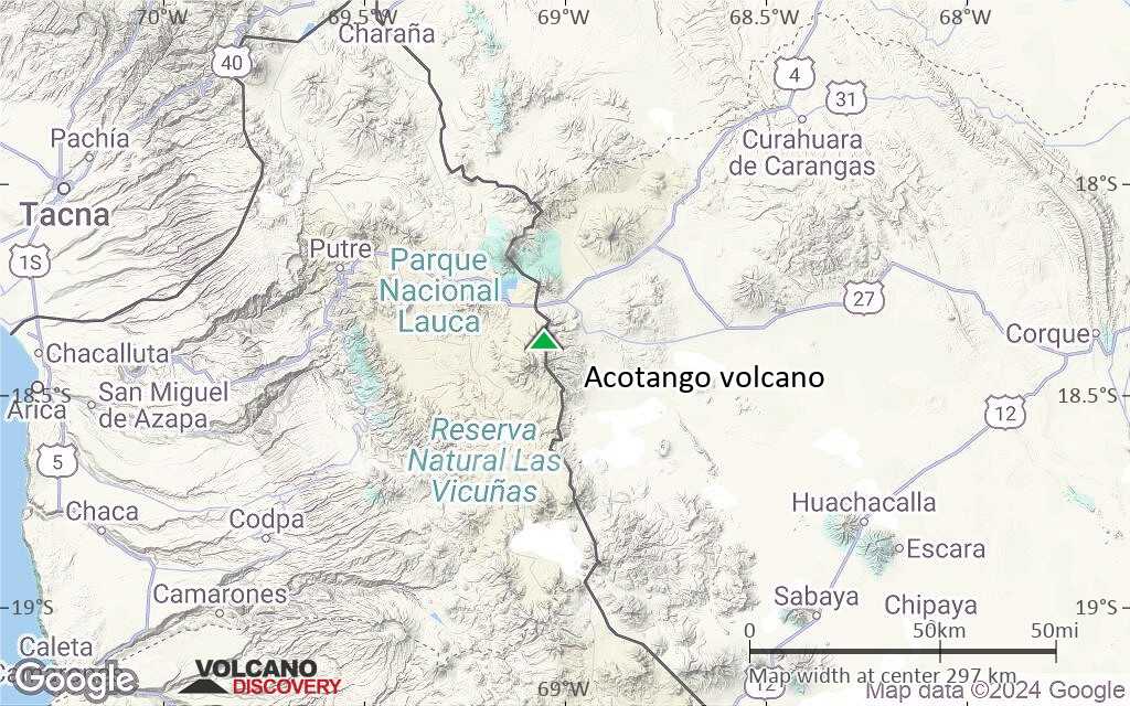 Terrain-type map of Acotango volcano (local scale medium)