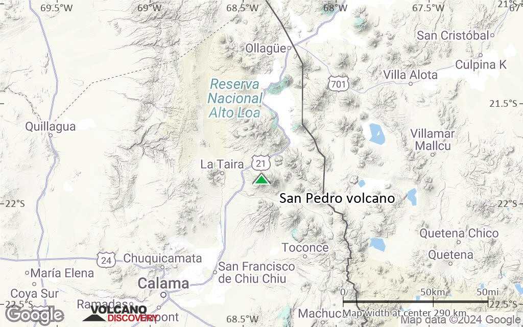 Terrain-type map of San Pedro volcano (local scale medium)