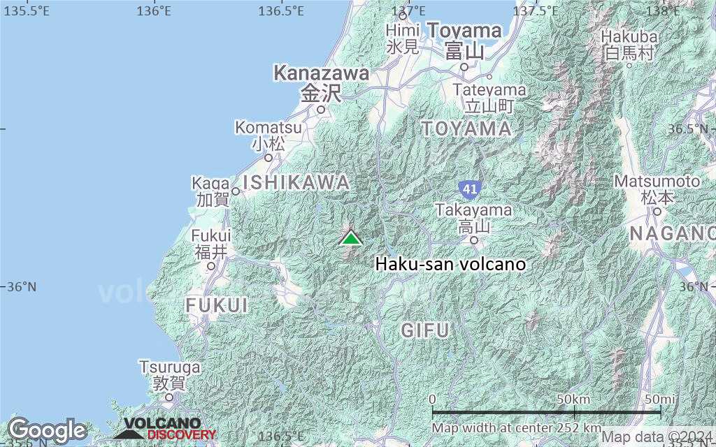 Terrain-type map of Haku-san volcano (local scale medium)