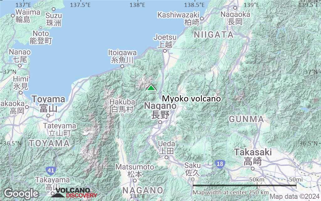 Terrain-type map of Myoko volcano (local scale medium)