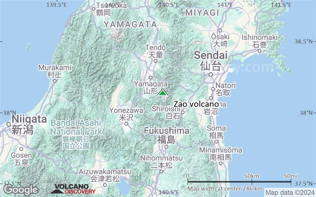 Terrain-type map of Zao volcano (local scale medium)