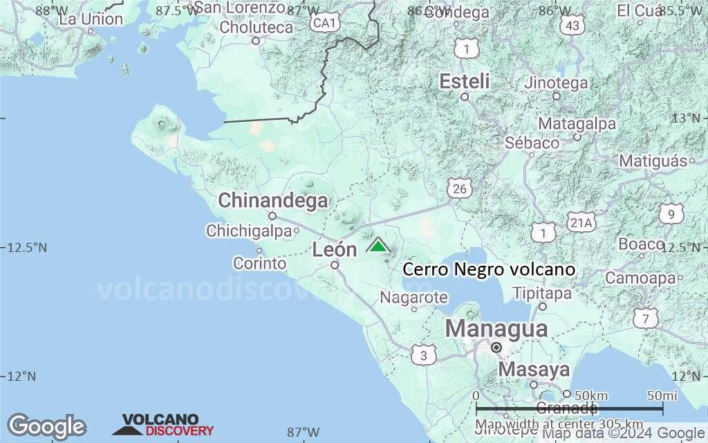 Terrain-type map of Cerro Negro volcano (local scale medium)
