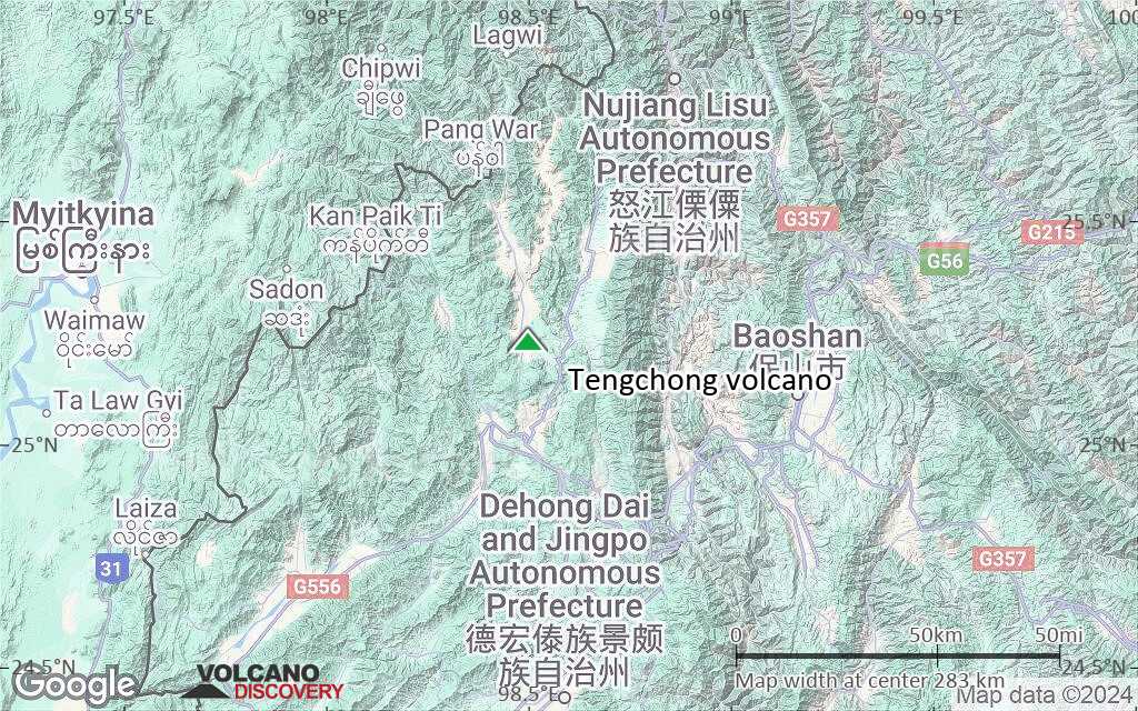 Terrain-type map of Tengchong volcano (local scale medium)
