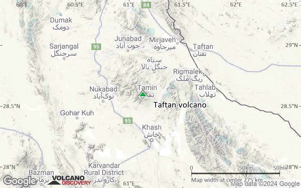 Terrain-type map of Taftan volcano (local scale medium)