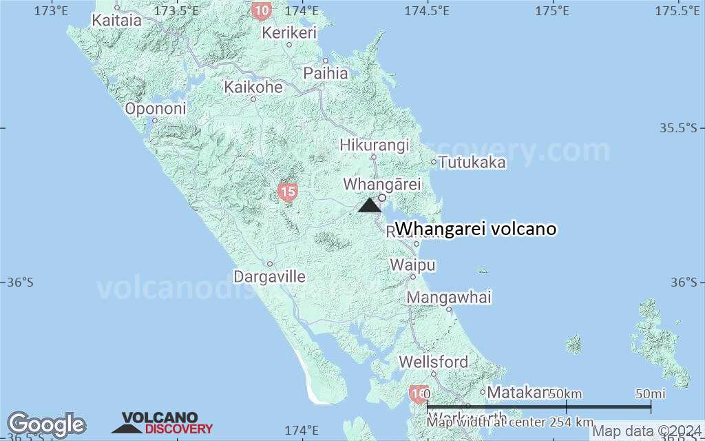Terrain-type map of Whangarei volcano (local scale medium)