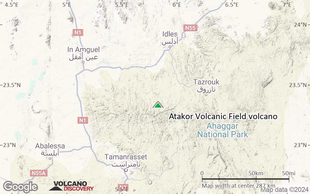 Terrain-type map of Atakor Volcanic Field volcano (local scale medium)