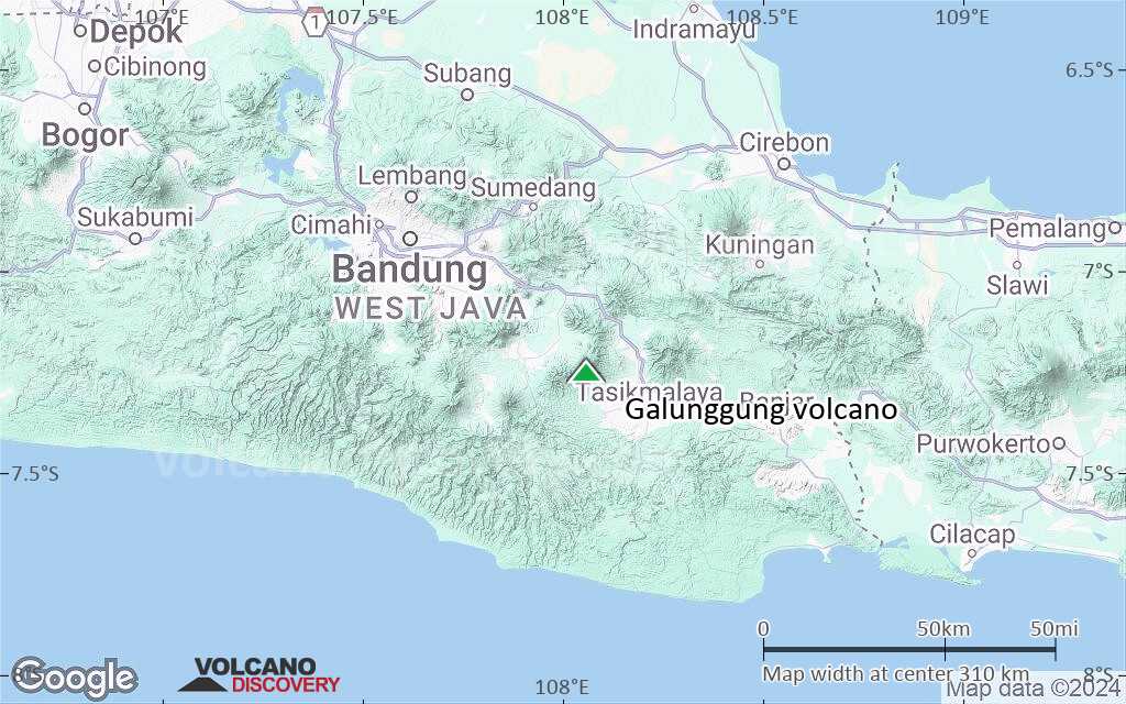 Terrain-type map of Galunggung volcano (local scale medium)