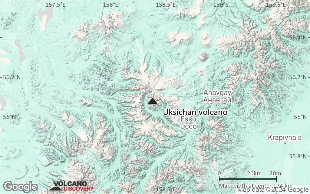 Terrain-type map of Uksichan volcano (local scale medium)